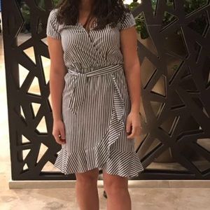 ALYX white and blue striped dress